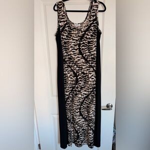 CALVIN KLEIN Women’s Sleeveless Animal Print Dress Plus Size 1X